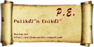 Pelikán Enikő névjegykártya